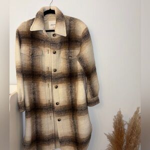 Aritzia Wilfred Ganna Long Shirt Jacket